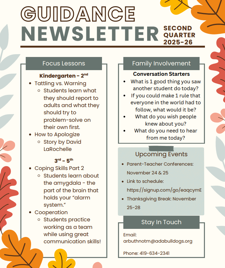 Guidance Newsletter for Second Quarter