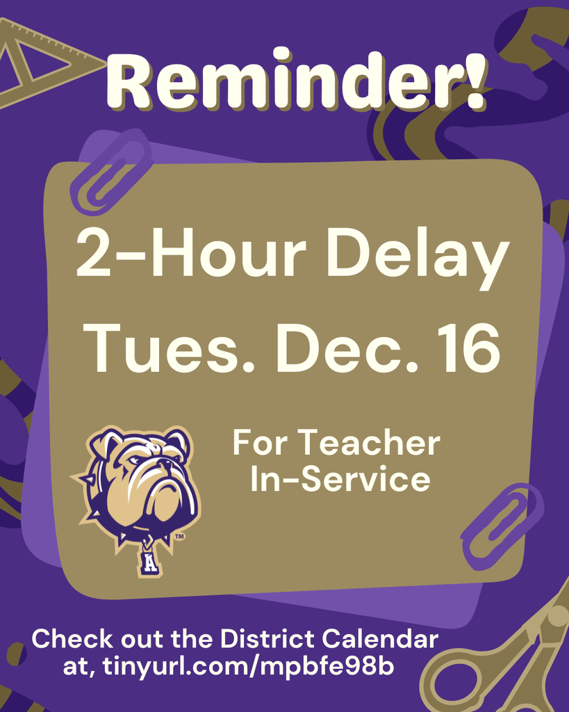 2- Hour Delay Tuesday, Dec. 16 for Teacher In-Service