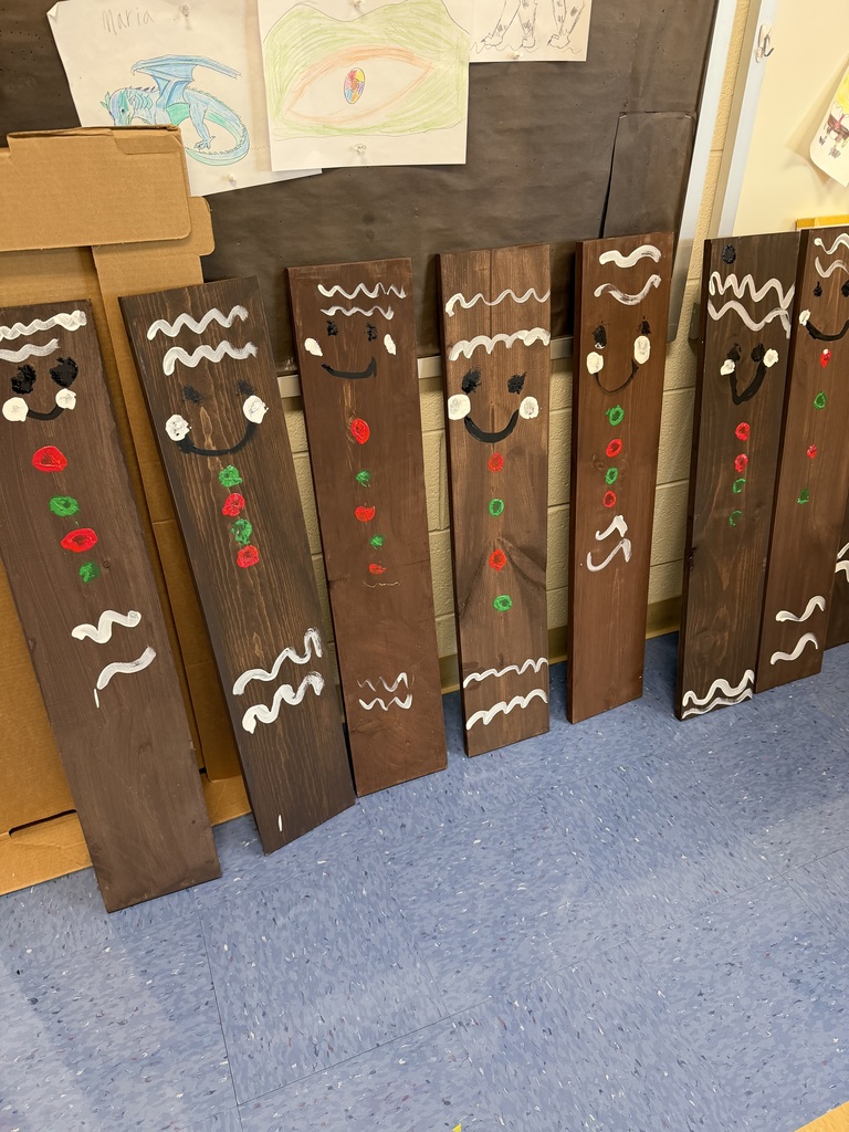 Wood stained gingerbread men decorations