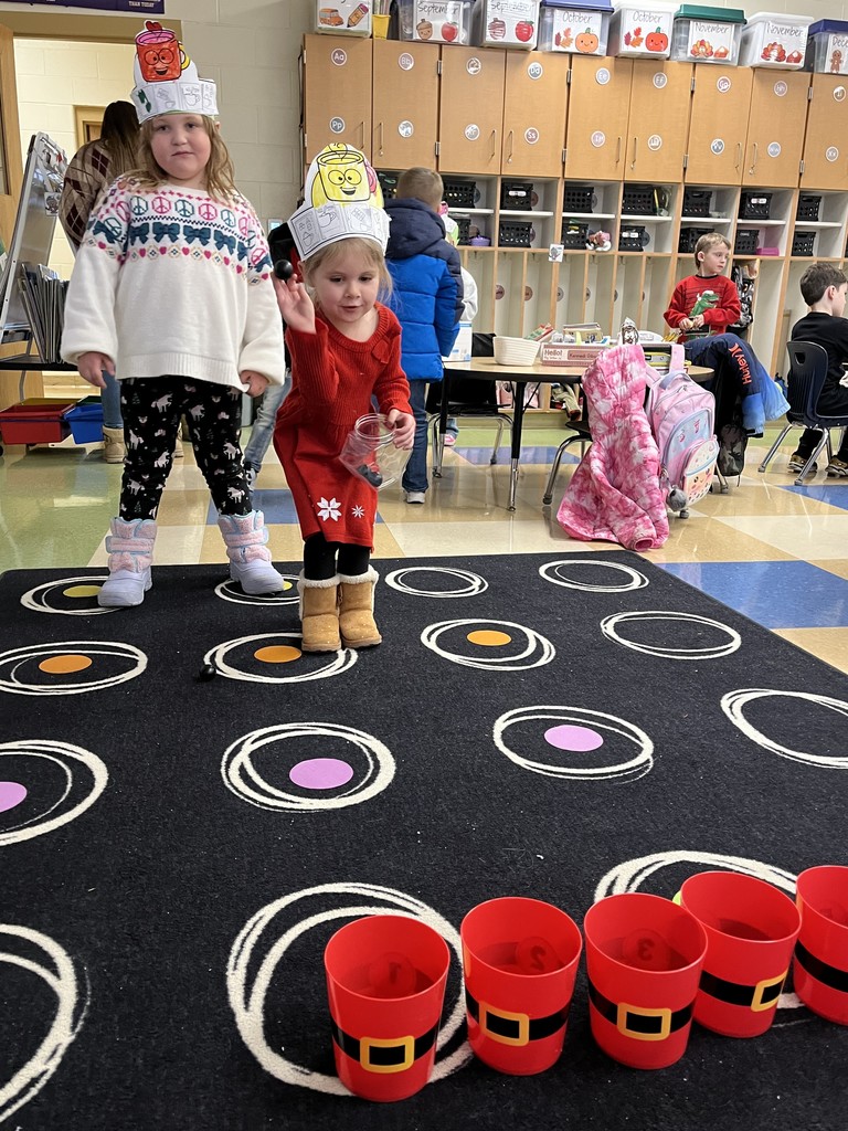 Kinderarteners playing holiday games