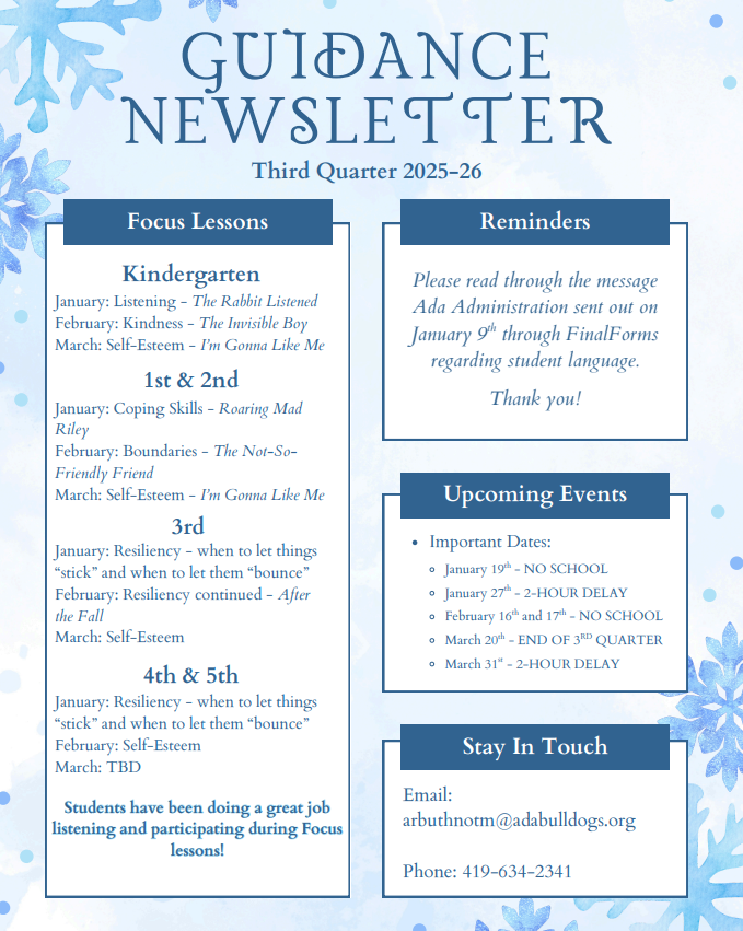 Guidance Newsletter