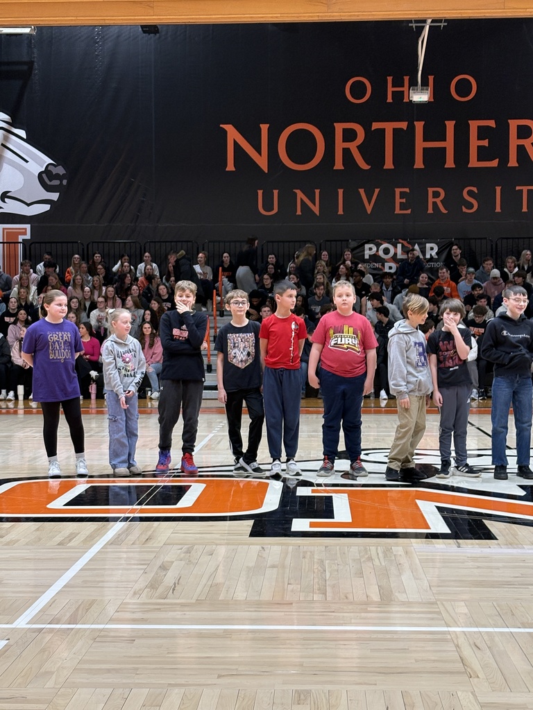 Fourth Graders at the ONU Basketball game