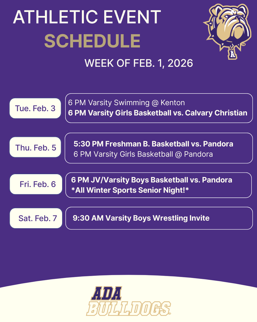 Feb 1 Athletic Schedule 