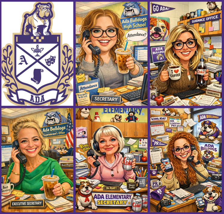 Secretary caricature