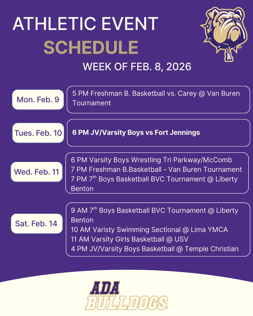 Week of Feb. 8 athletics schedule