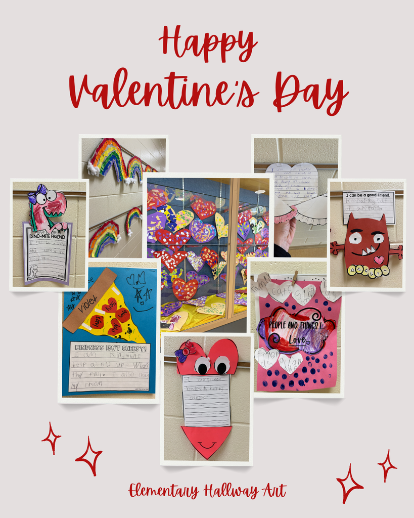 Elementary hallway art collage 