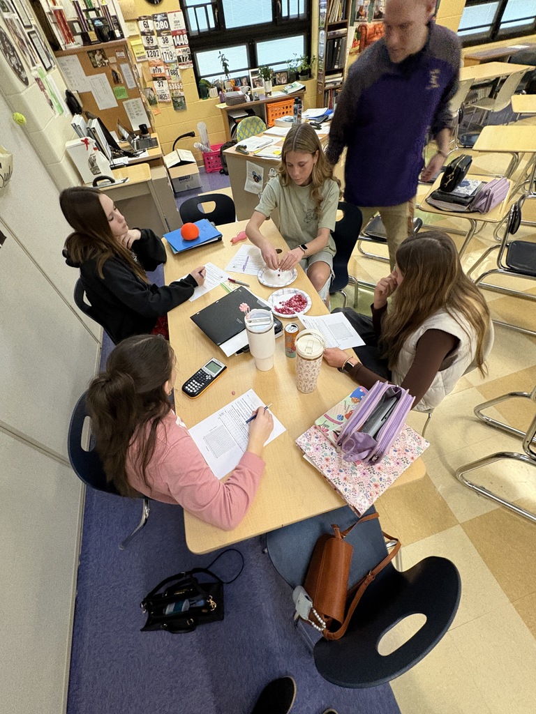 Students learning calculus with M&Ms