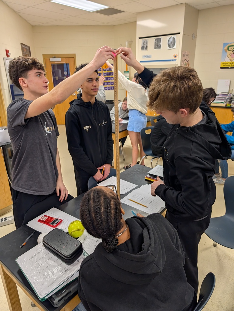 Students in Physical Science learning about kinetic energy