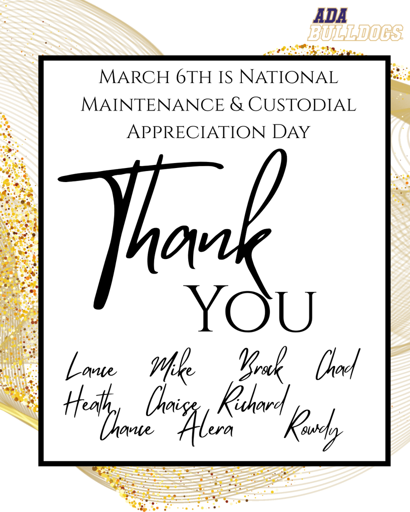 Thank you to our maintenance and custodial staff