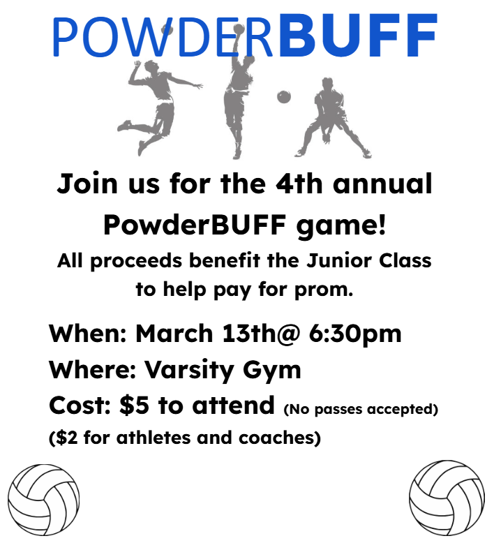 PowderBuff Game on March 13th