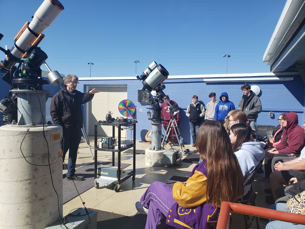 High school students at the ONU observatory