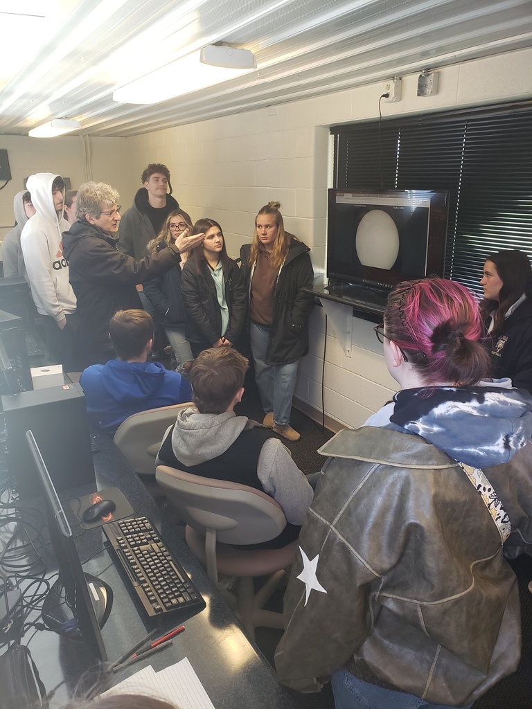 High school students at the ONU observatory
