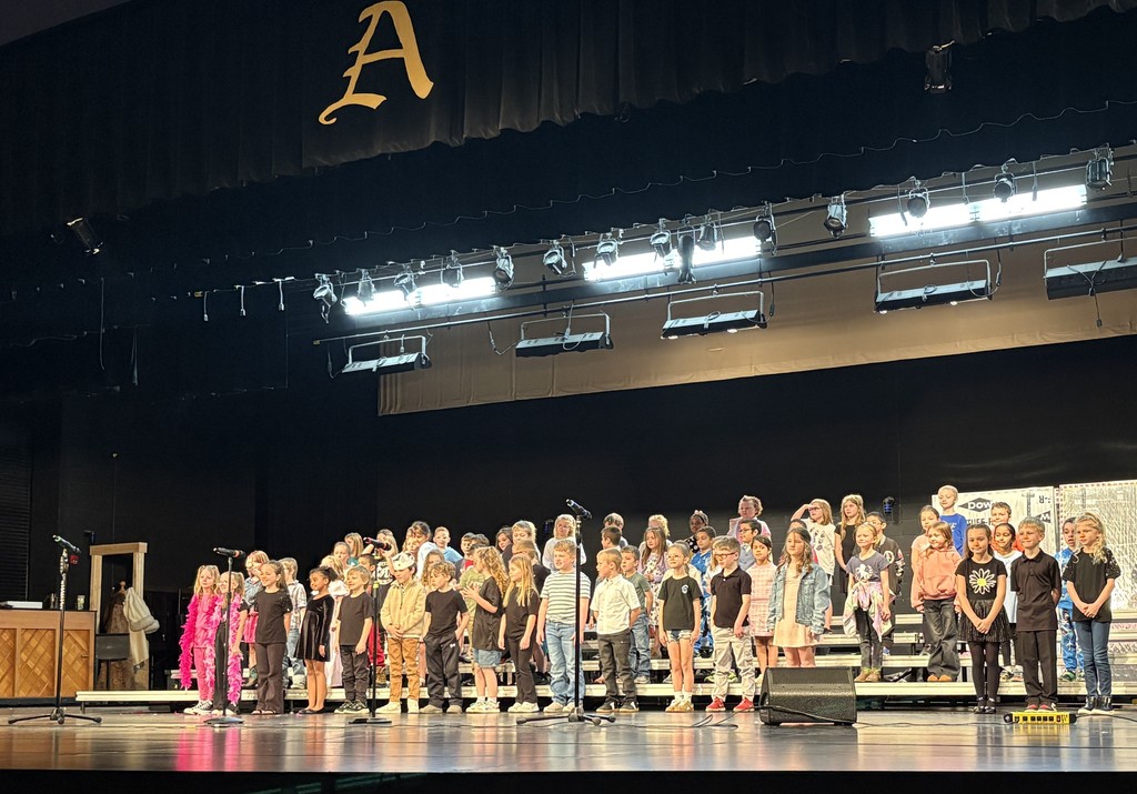 First graders performing their musical