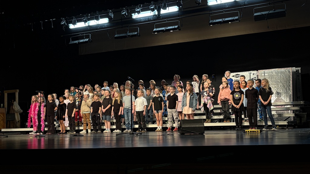 First graders performing their musical