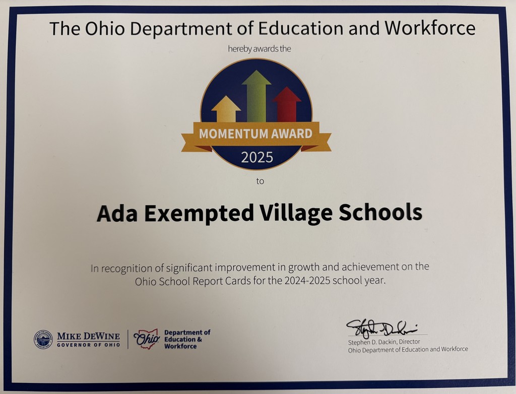 Ada School ODE Momentum Award