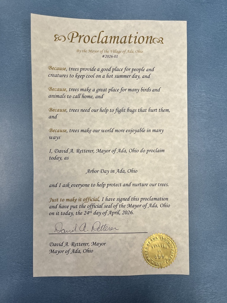 Proclamation from Major on cream paper with gold seal