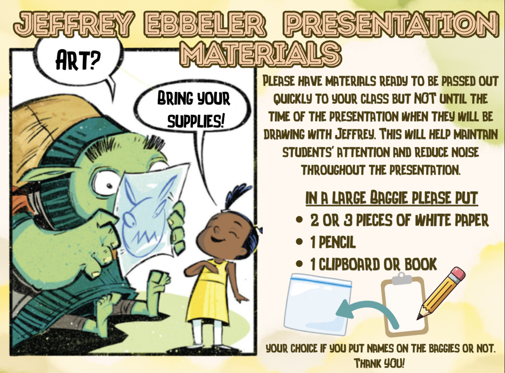 Illustrated graphic with a monster and little girl