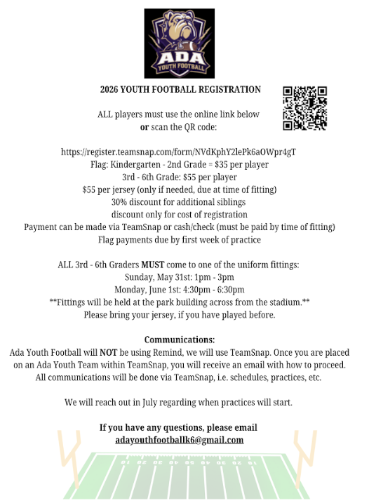 Youth football flyer