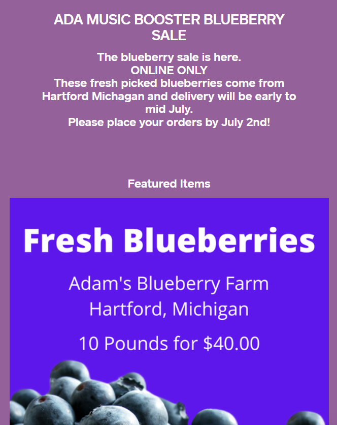 Purple and Blue graphic with white text