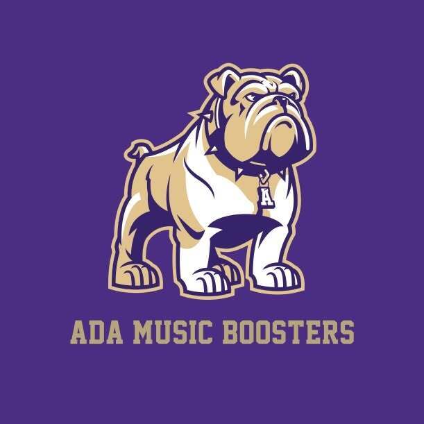 purple background with white and gold bulldog and gold text