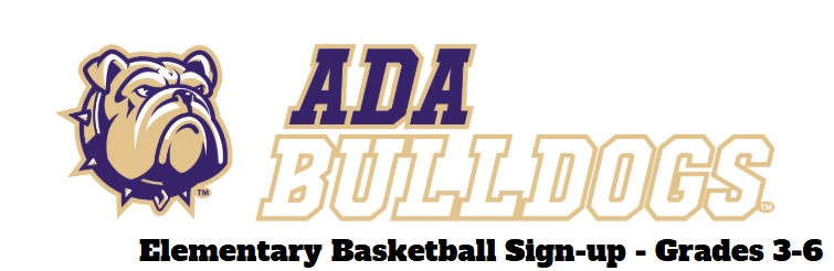 Purple and gold bulldog head logo with large text logo and black text at the bottom