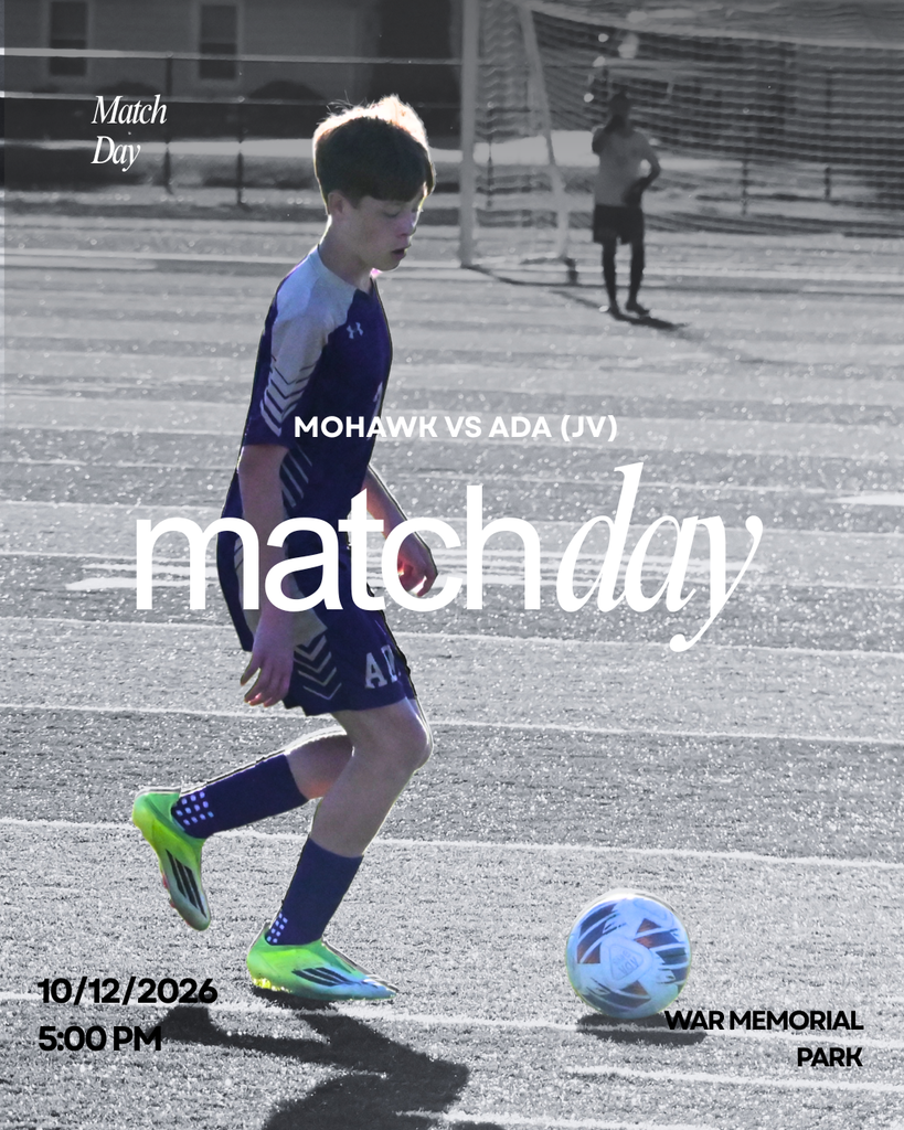 Male soccer player on the field kicking a ball with white text overlayed on top of image