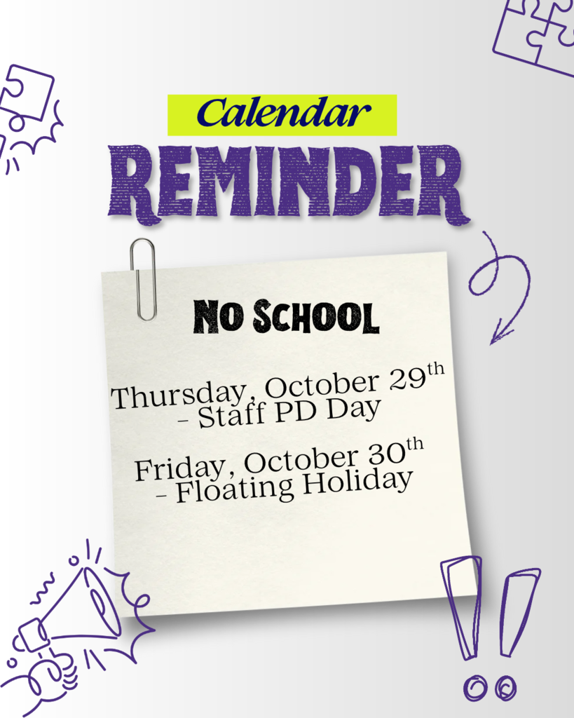 White graphic with purple and black text