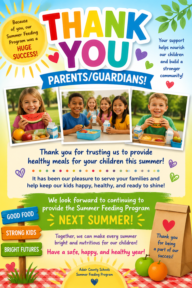 Summer Feeding Thank you