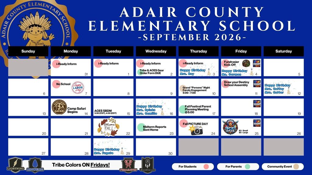 September Calendar