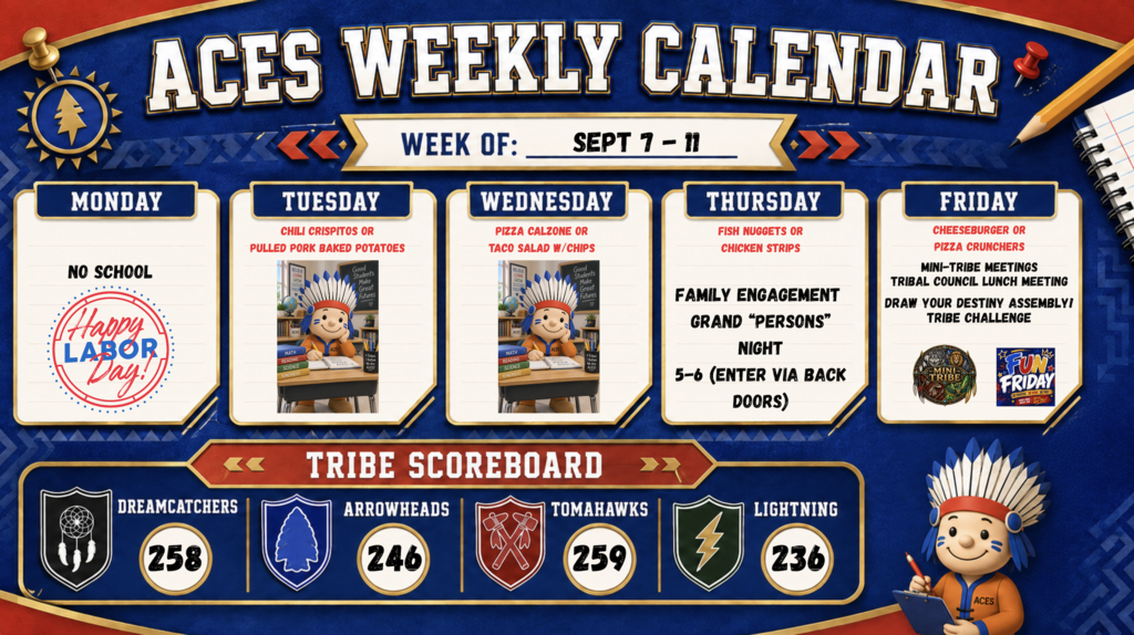 Schedule for the week of Sept 7 - Sept 11