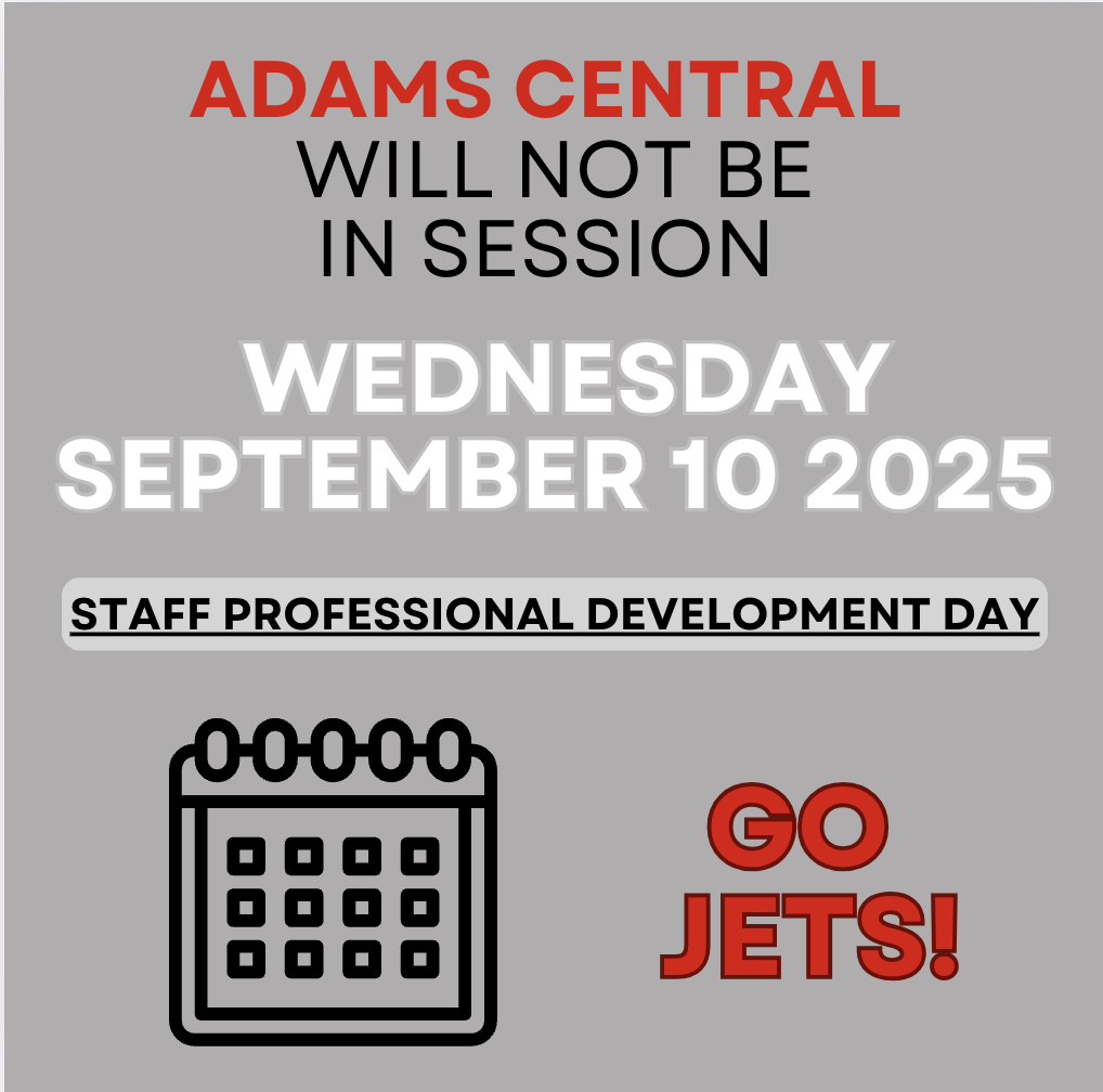 No school Wednesday, September 10 for staff professional development