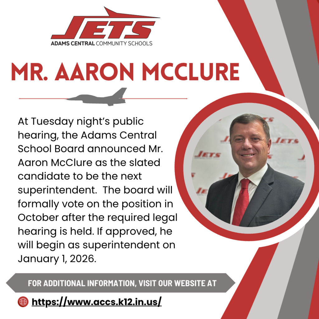 Mr. Aaron McClure slated as next superintendent