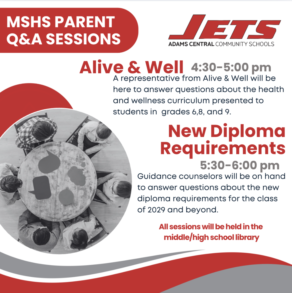 Q&A Sessions for Middle/High School Parents