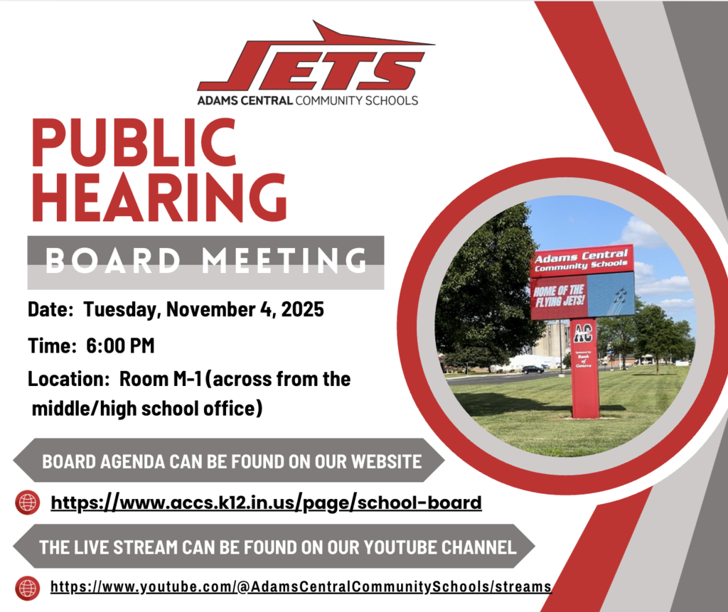 Public Hearing Tuesday, November 4 at 6 pm in Room M-1