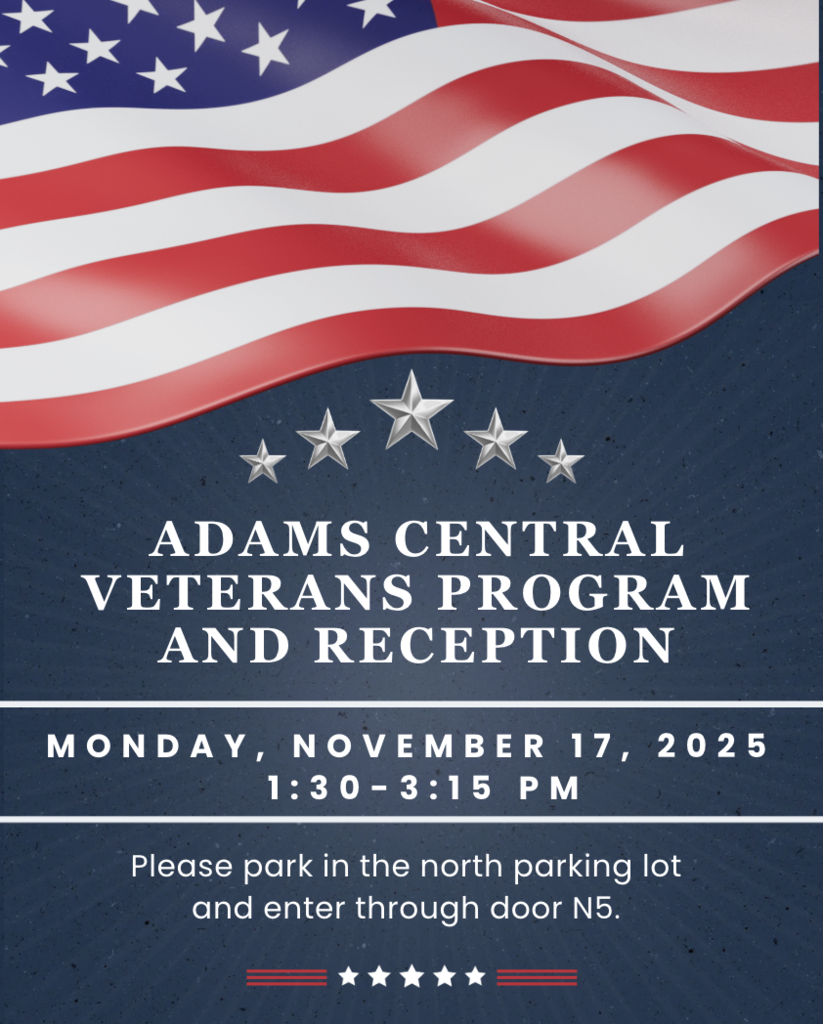 Program for Veterans on Monday, November 17 from 1:30-3:15 PM. Enter through door N5.