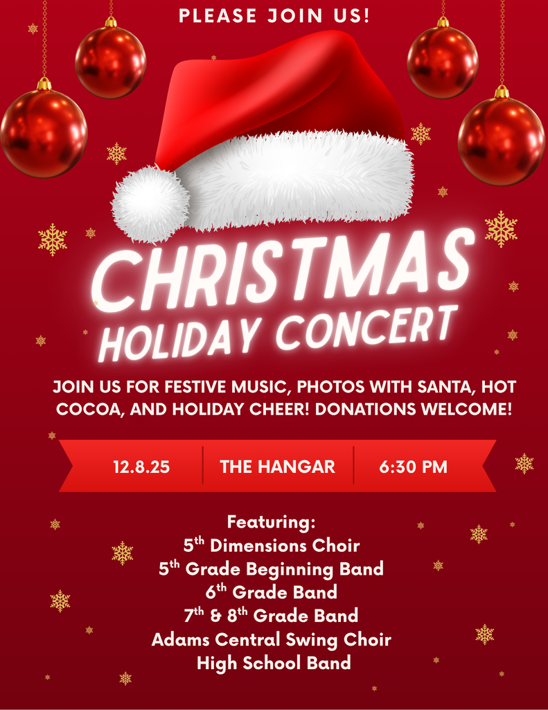 Christmas Concert December 8 at 6:30 PM