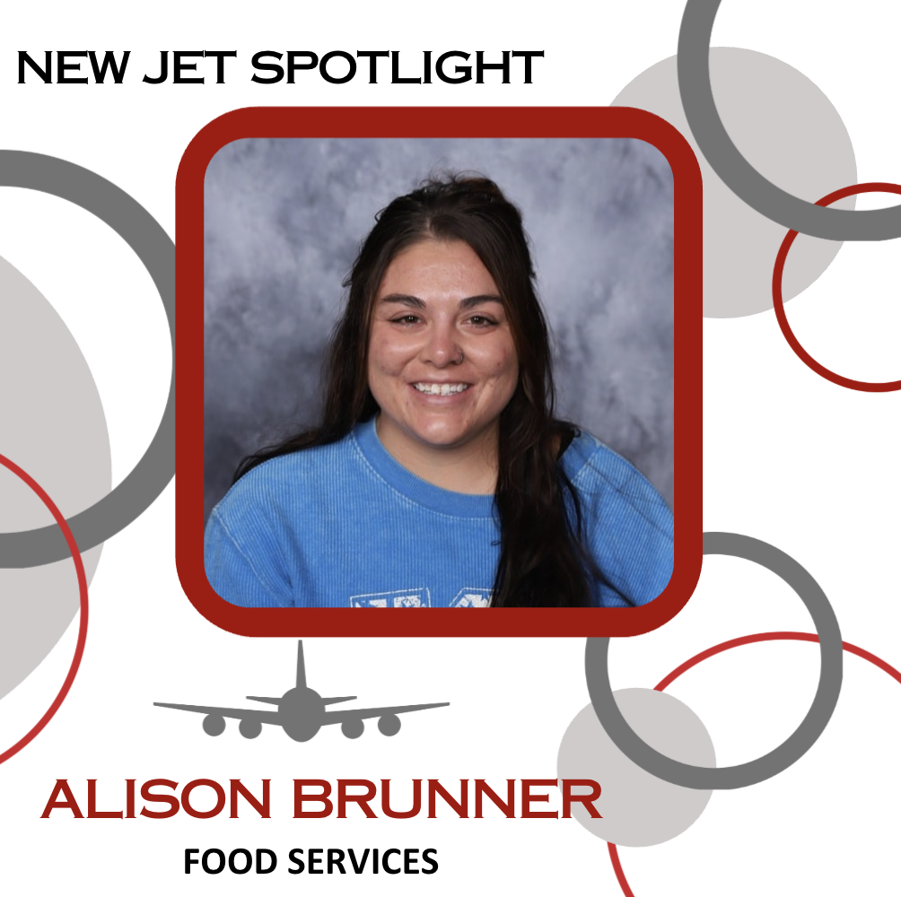 Catching up with New Jets: Alison Brunner has joined the Adams Central staff, working in the cafeteria. Welcome, Ali!
