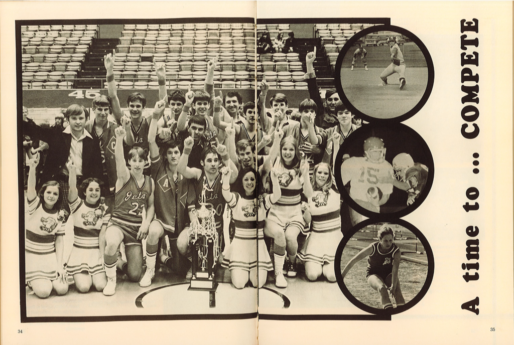 1976 Adams Central Basketball team wins ACAC.