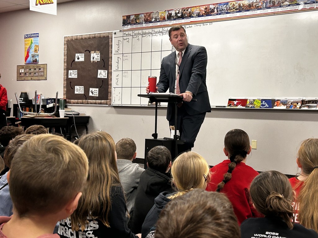 Mr. McClure talked to the 5th grade about how delays get called.