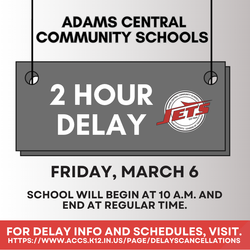Adams Central School 2 Hour Delay for Friday, March 6