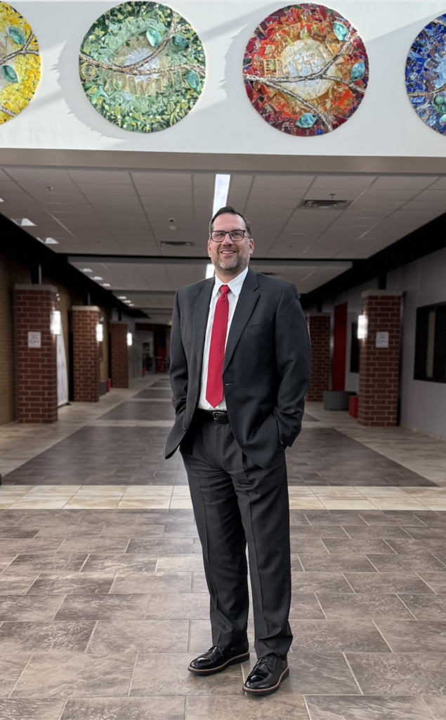 Mr. Misch in the main corridor