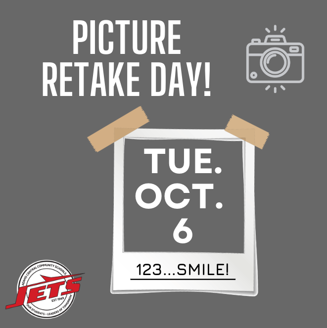 Picture Retake Day is Tuesday October 6
