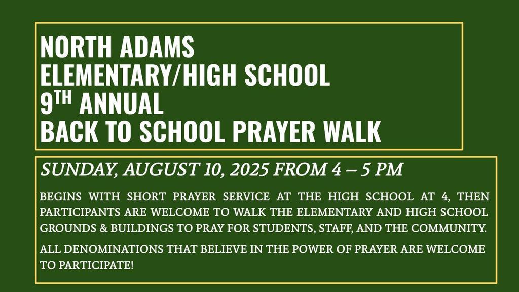 9th Annual Back To School Prayer Walk