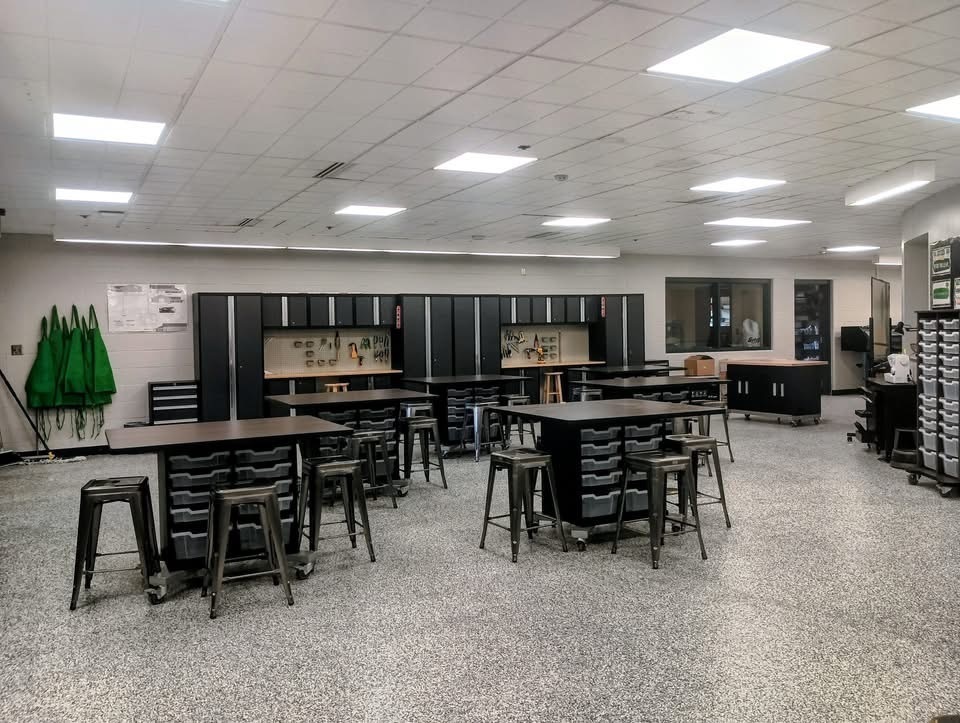 We are excited to announce the new West Union High School Makerspace, The FORGE.  Staff and Administration have been hard at work all summer putting together this amazing space for our students. Students will think like an engineer while learning how to use and have access to 3D printers, large format printers, vinyl and laser cutters, a mini woodshop, sewing and embroidery machines, button makers, heat presses, circuitry, robotics as well as several types of hand tools and crafting supplies.   The FORGE will give the students an opportunity to let their creativity shine while learning the concepts of the Engineering Design Process through secondary STEAM curriculum.  Come join us and take a look for yourself at back-to-school night, August 12th from 3:00 to 6:00 p.m. We look forward to seeing you there!