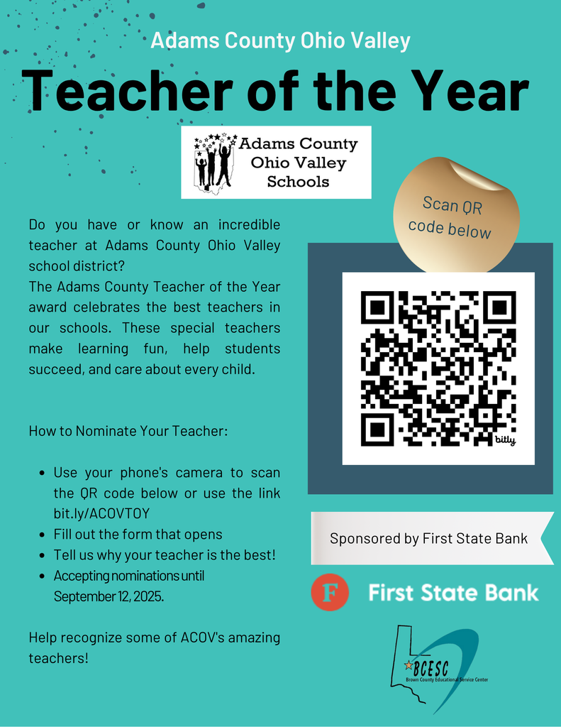ACOVSD Teacher of the Year Flyer