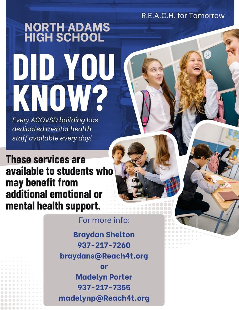 Mental Health counselors are available