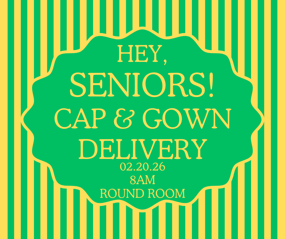 cap and gown delivery 02.20.26