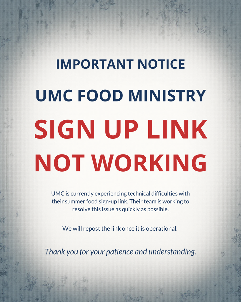UMC Food Ministry Sign Up Link - Not Working