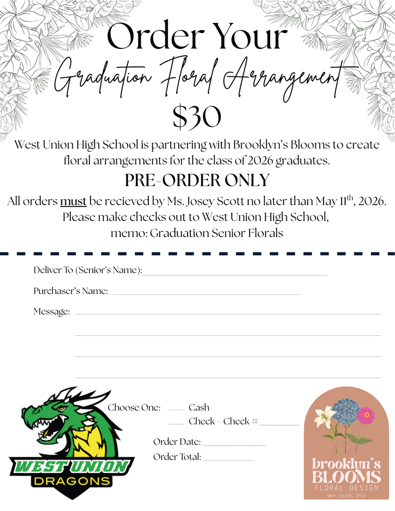 floral order form