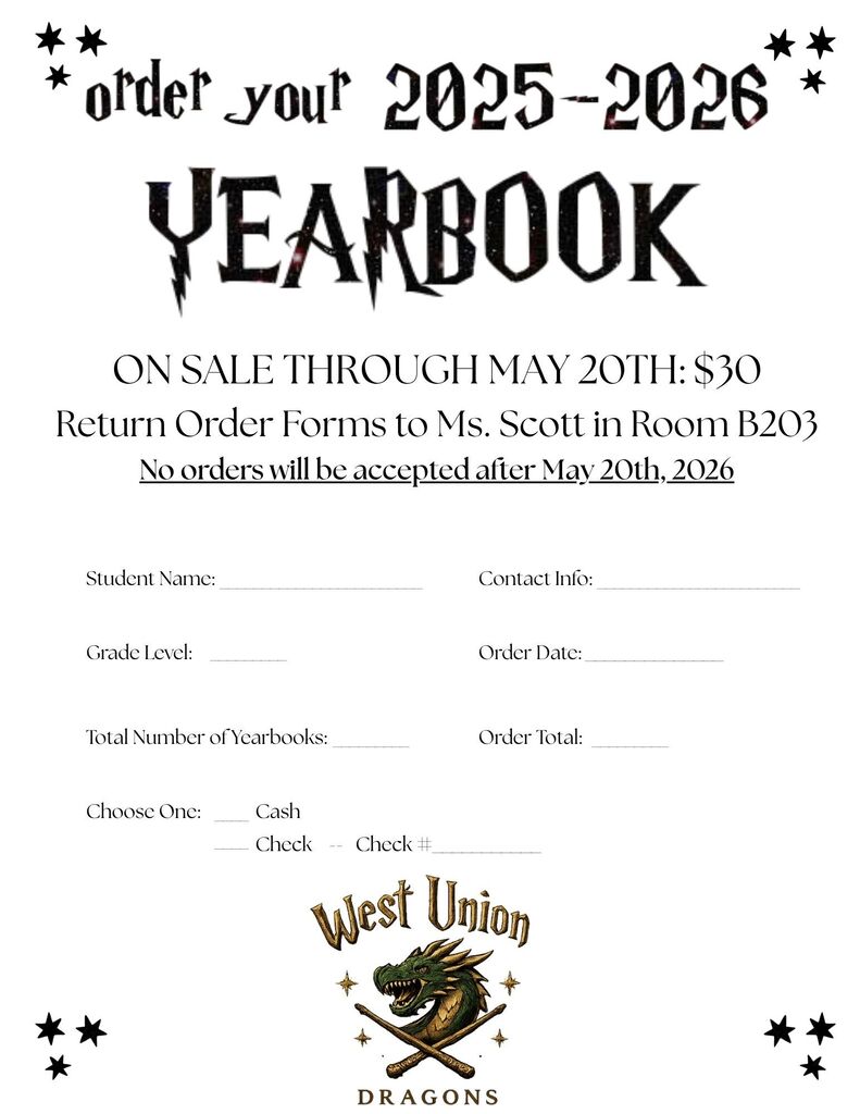 YB order form